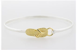 Flip Flop Vermeil Bangle Bracelet