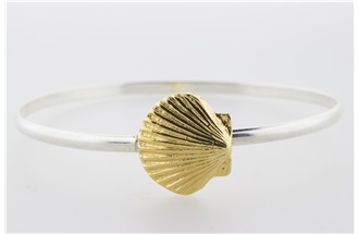 Scallop Vermeil Bangle Bracelet