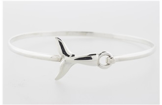 Sterling silver whale hot sale tail bracelet